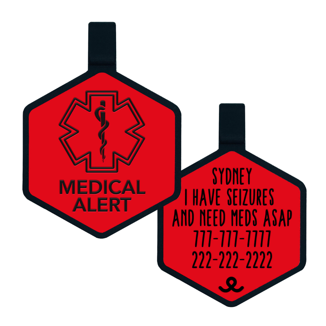 Medical Alert Silicone Pet ID Tag Besties Pets