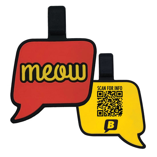 QR Code "Meow" Silicone Cat ID Tag