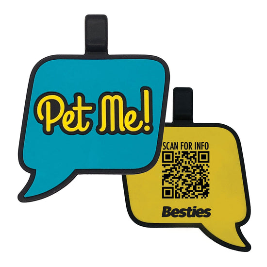 QR Code "Pet Me!" Silicone ID Tag