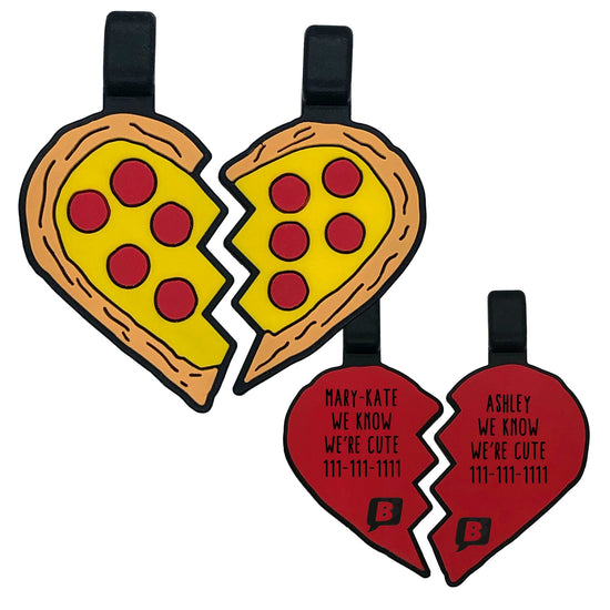 Pizza Your Heart BFF Silicone ID Tag Set