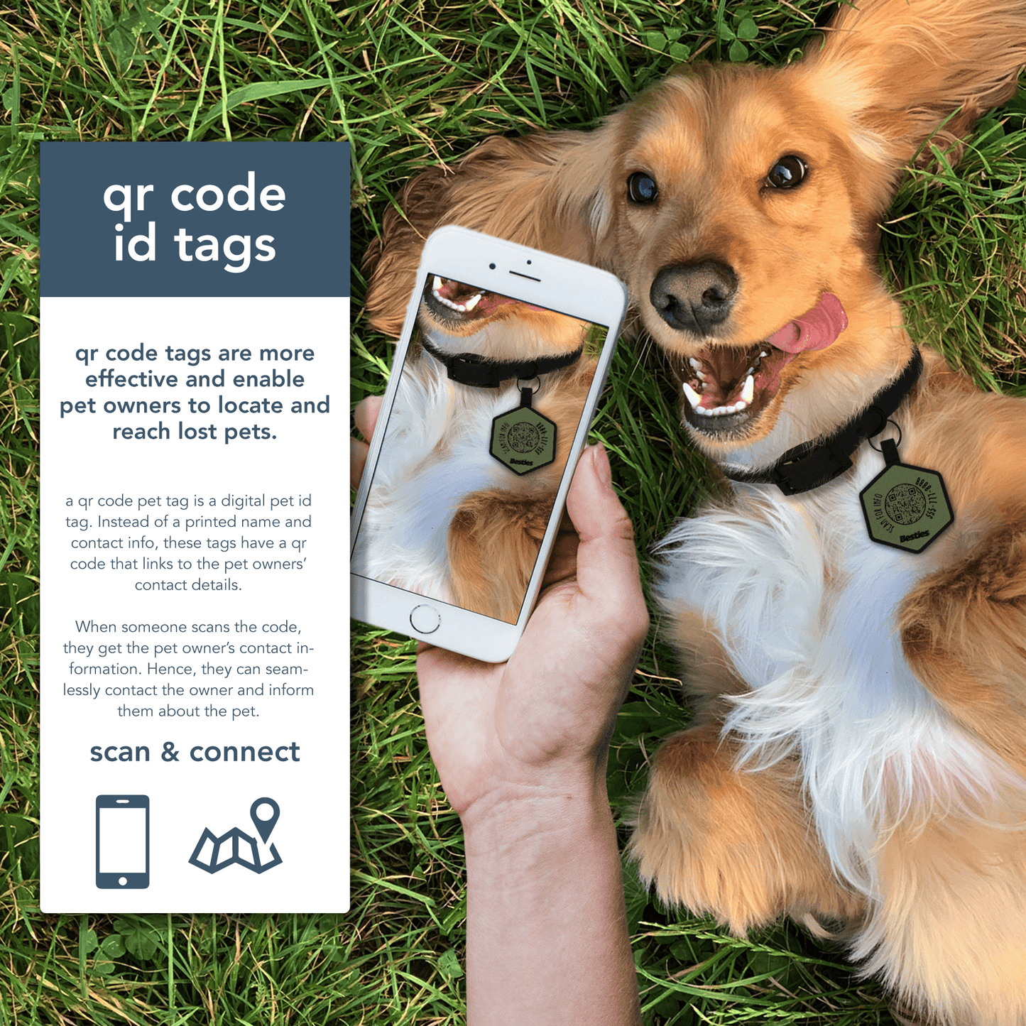 QR Code Coco Silicone ID Tag
