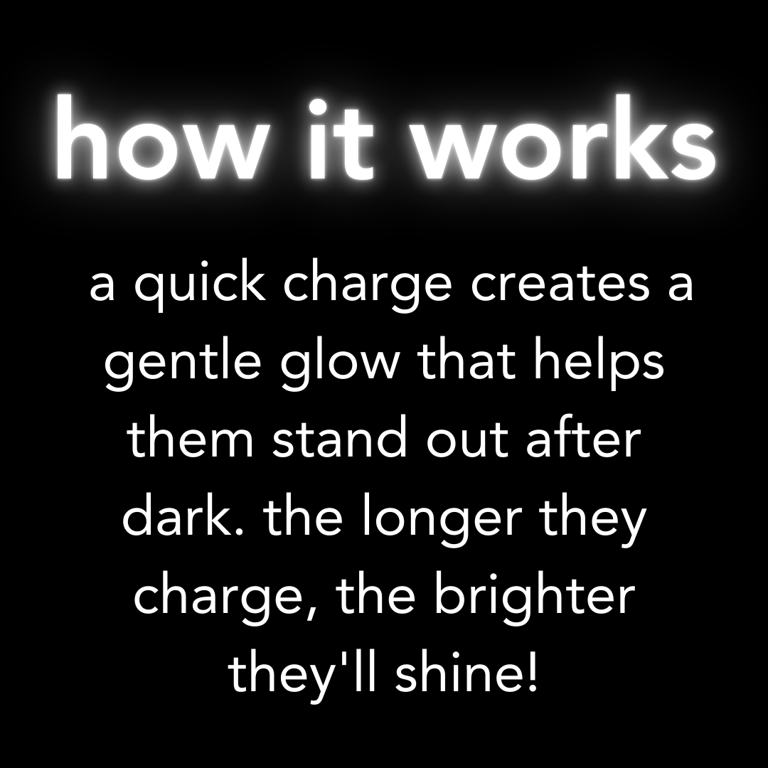 Text explaining how a product works on a black background