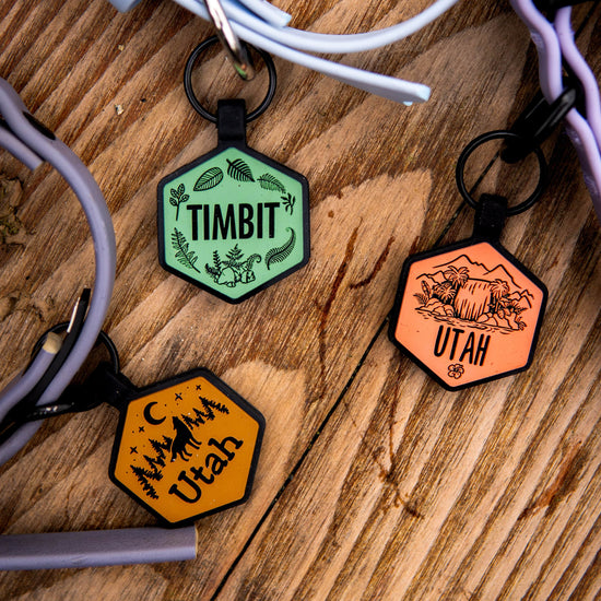 Camel Brown Silicone ID Tag