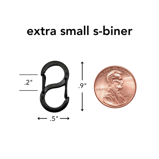 Extra-Small Black S-Biner Carabiner Clip
