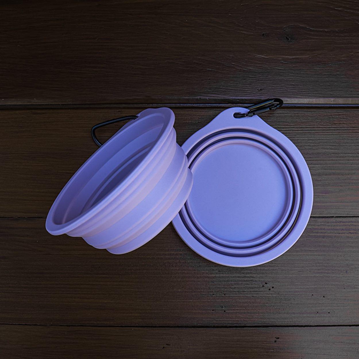 Heather Purple Silicone Travel Bowl