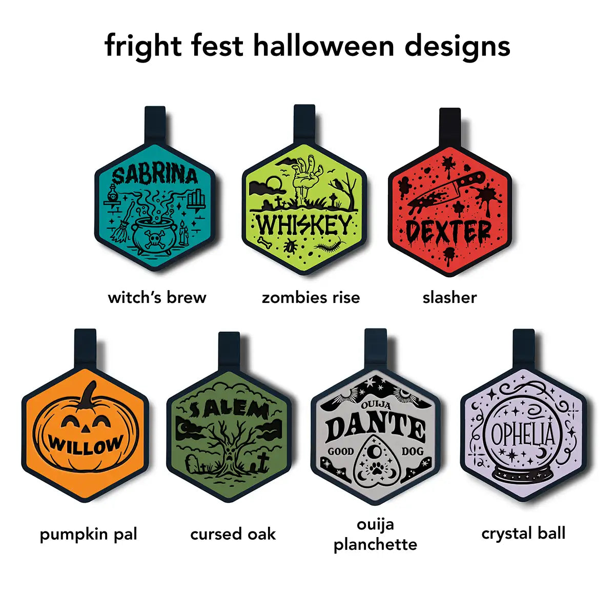 Halloween Silicone ID Pet Tags