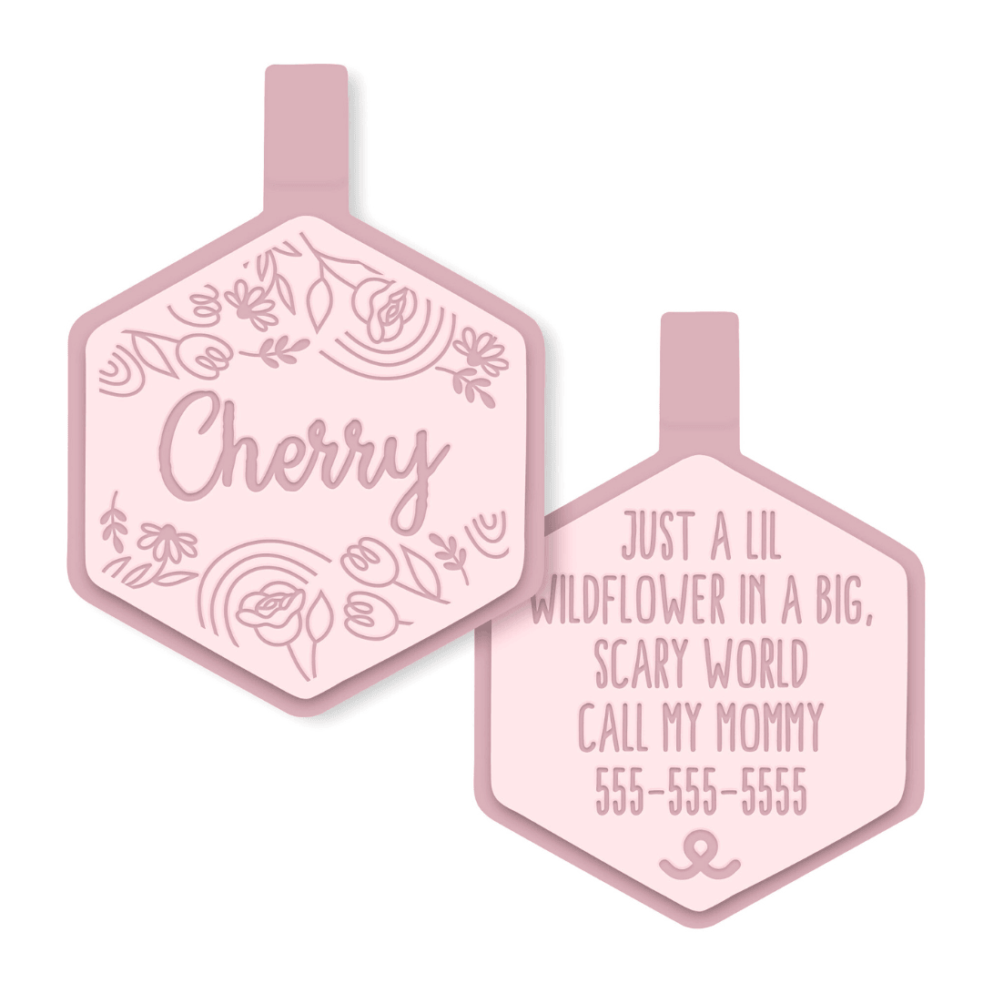 Flower Power Silicone ID Tag