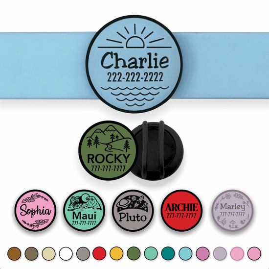 Slide On Pet ID Tag Silent and Durable AirTag Holder Besties Pets