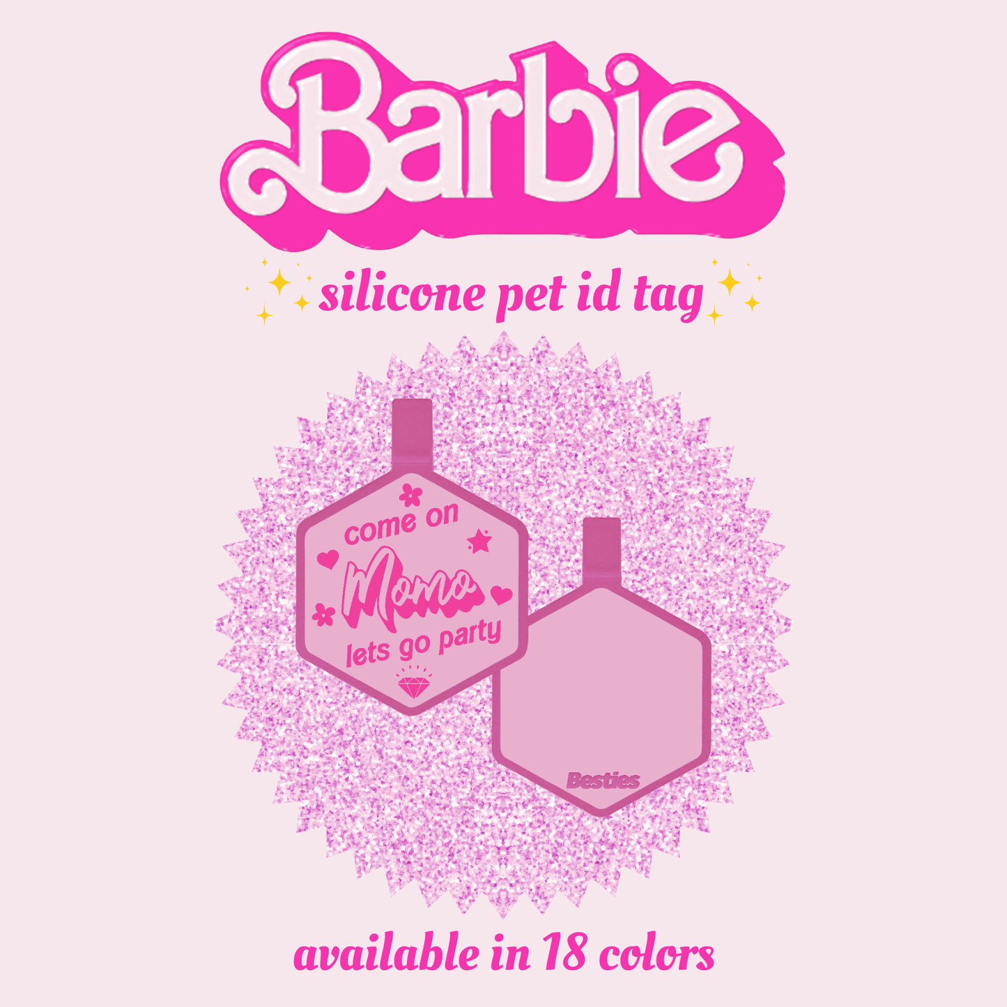 Limited Edition Barbie Silicone ID Tag