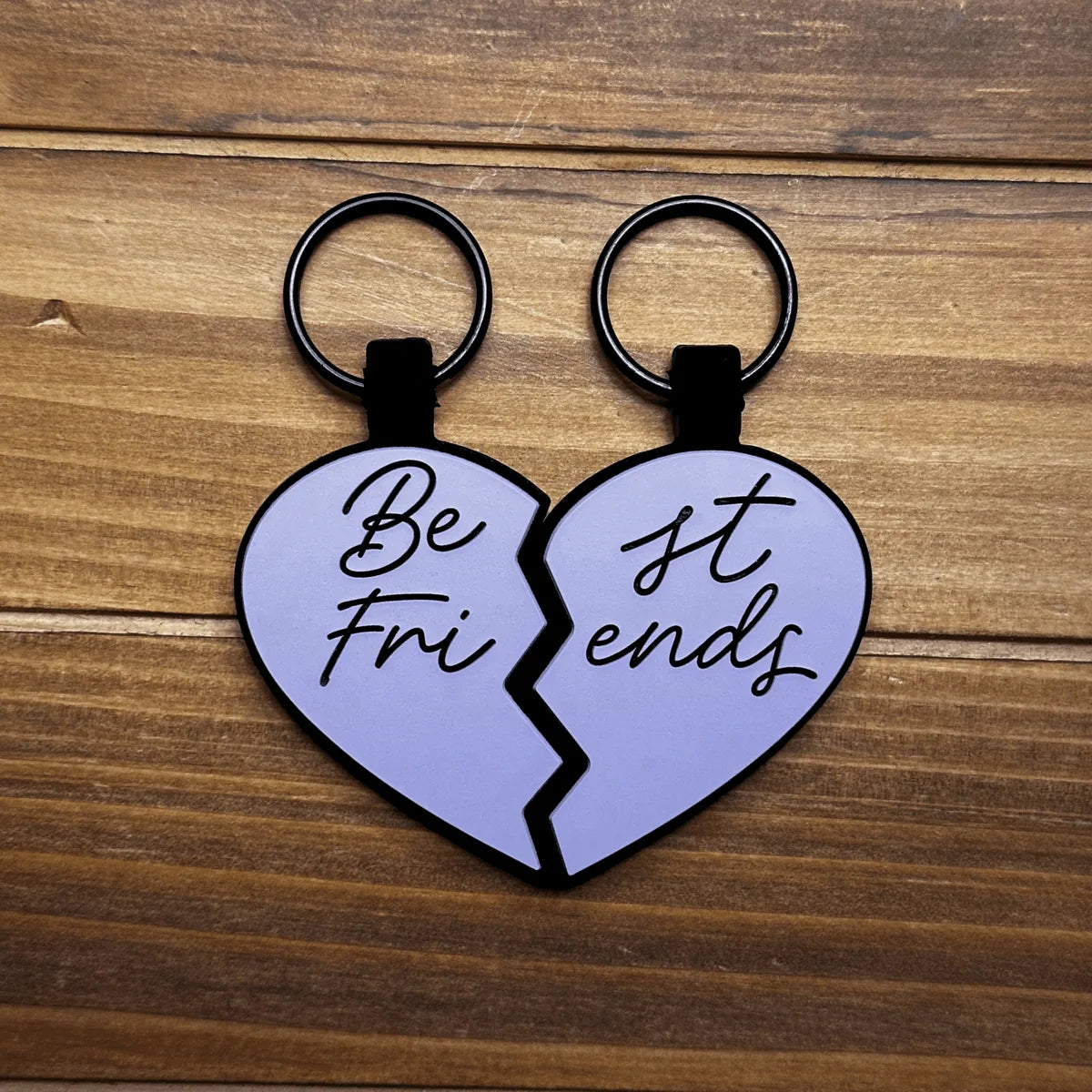 Best Friends silicone pet id tag set, periwinkle in color.