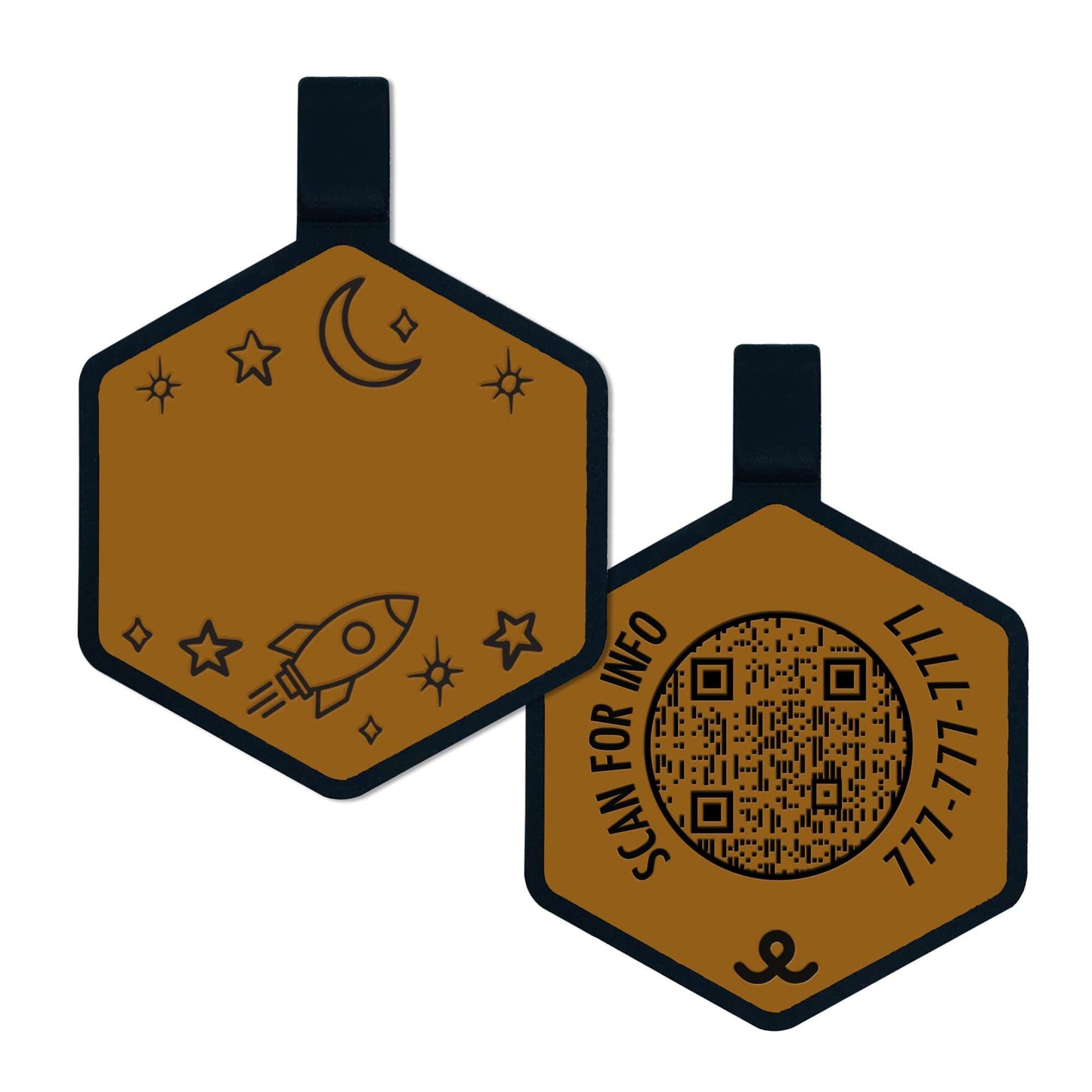 QR Code Space Cadet Silicone ID Tag