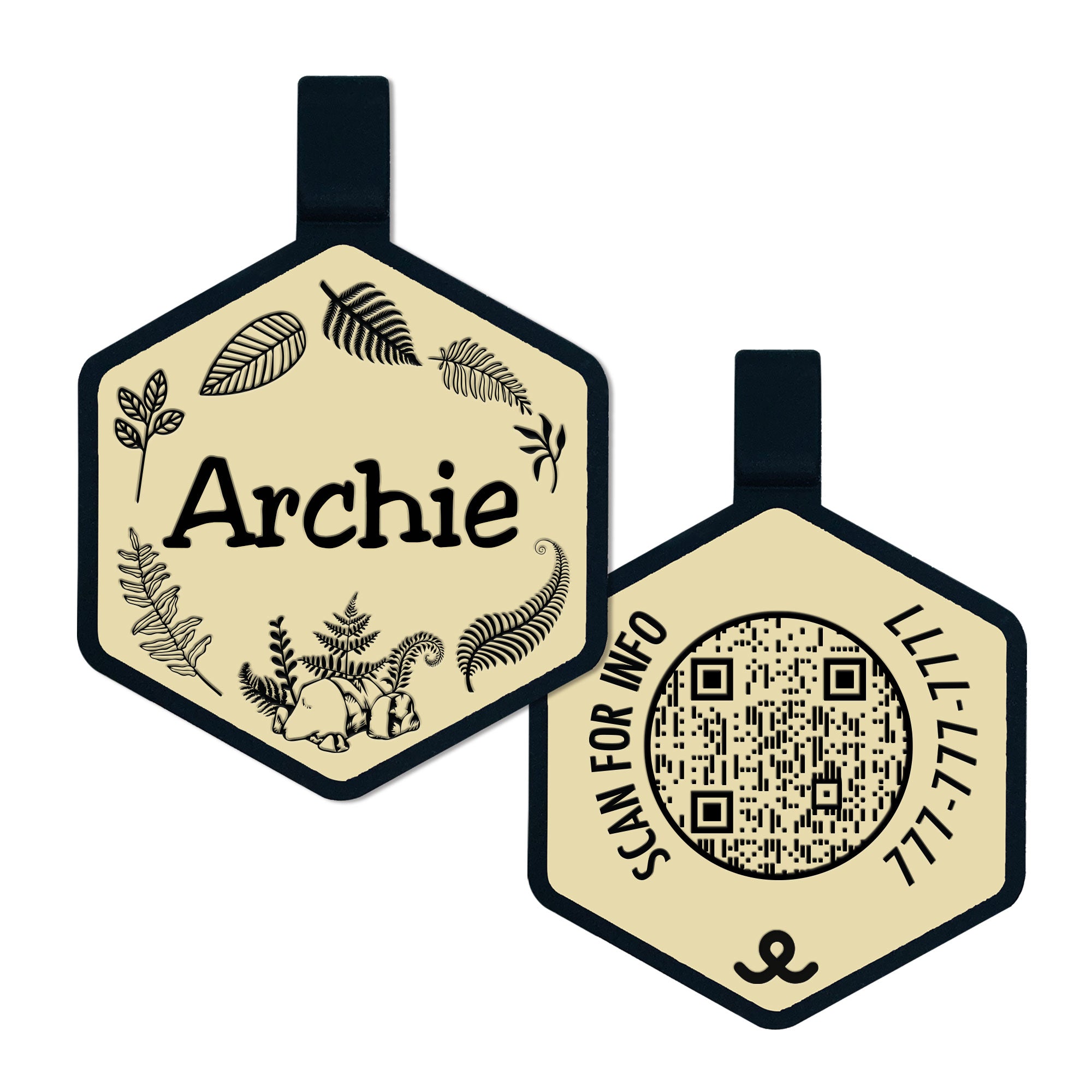 QR Code Jingle-Free Silicone Dog ID Tag | Besties Pets