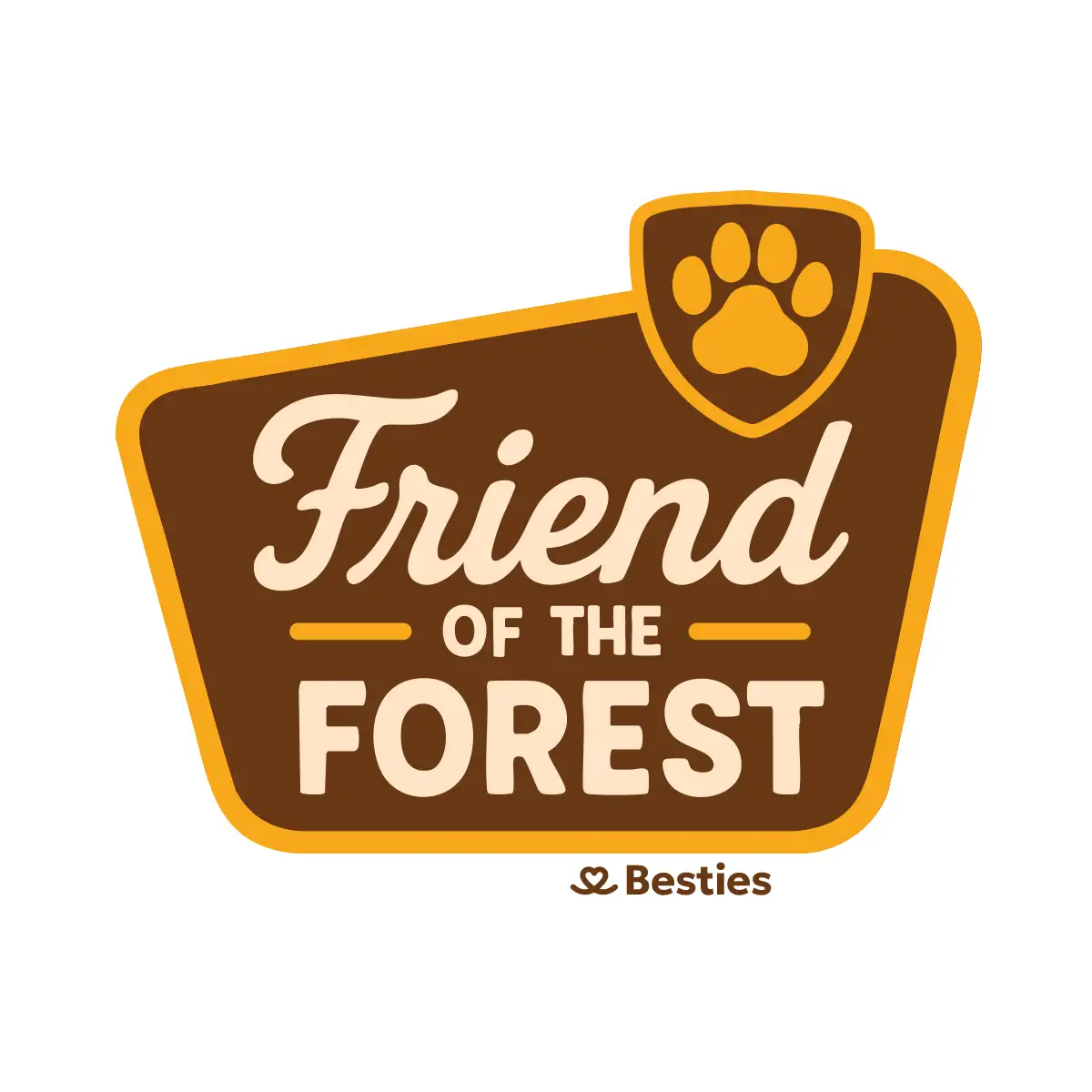 A sticker shaped like a National Parks sign that says 