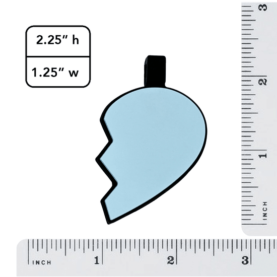 BFF Heart Silicone ID Tags With Name