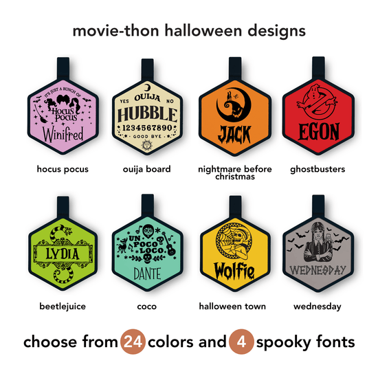 Movie-Thon Halloween Silicone ID Tags