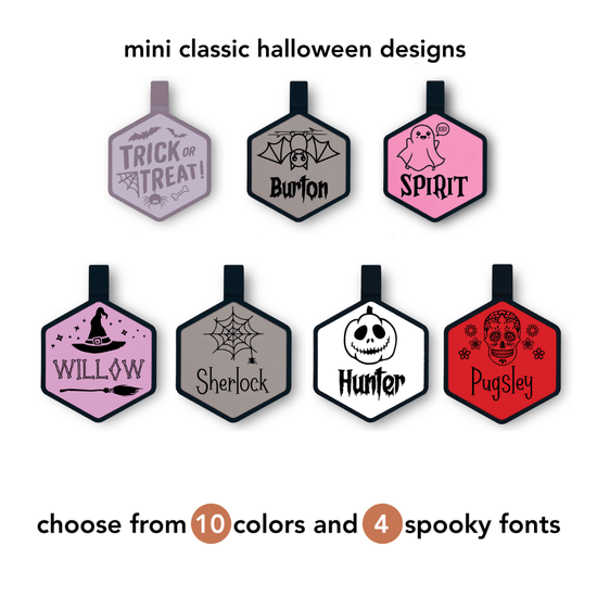 Mini Classic Halloween ID Tags