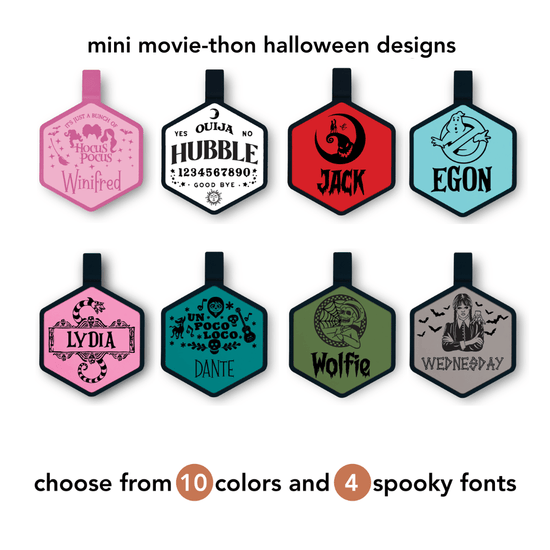 Mini Movie-thon Halloween ID Tags