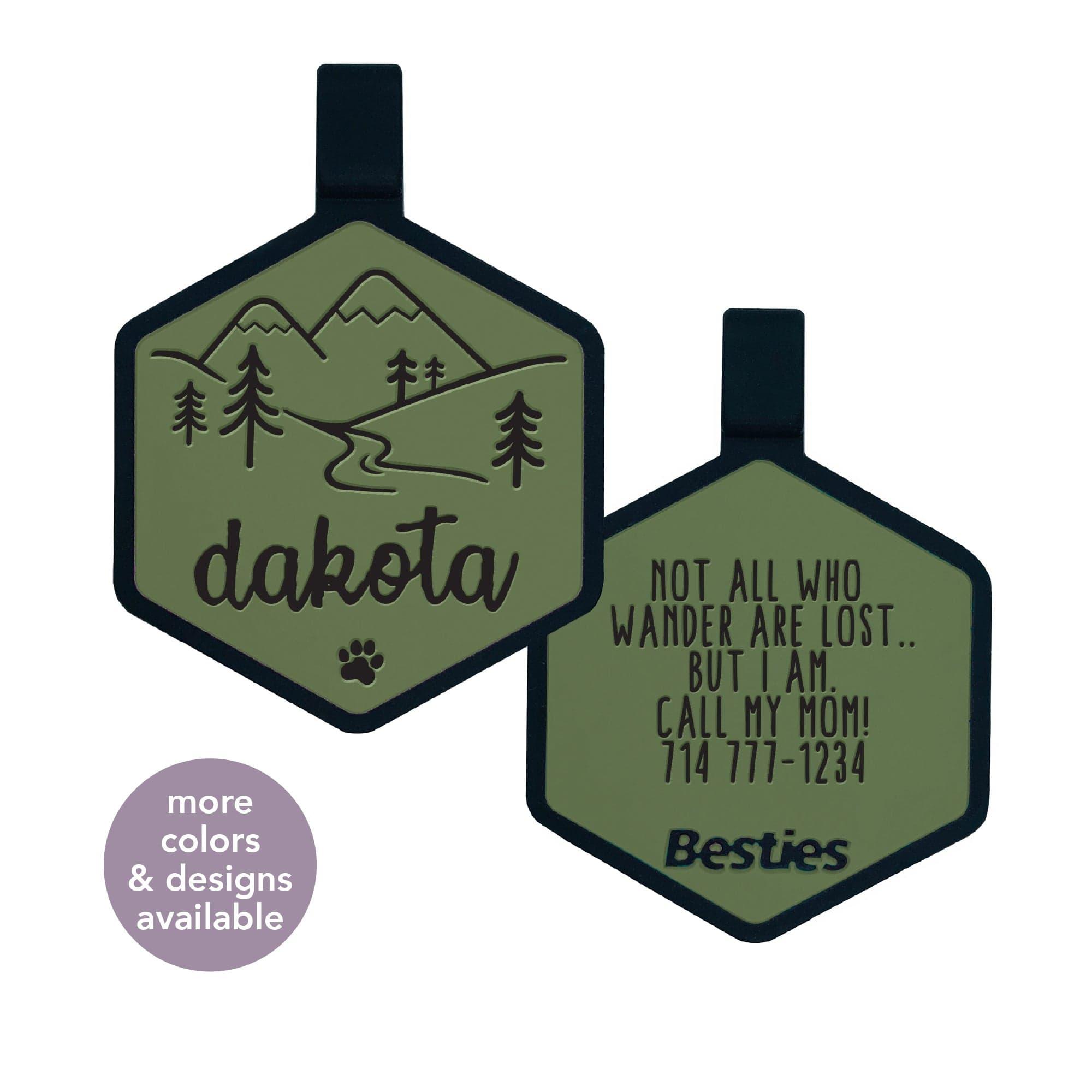 Customized Jingle-Free Silicone Dog ID Tag | Besties Pets