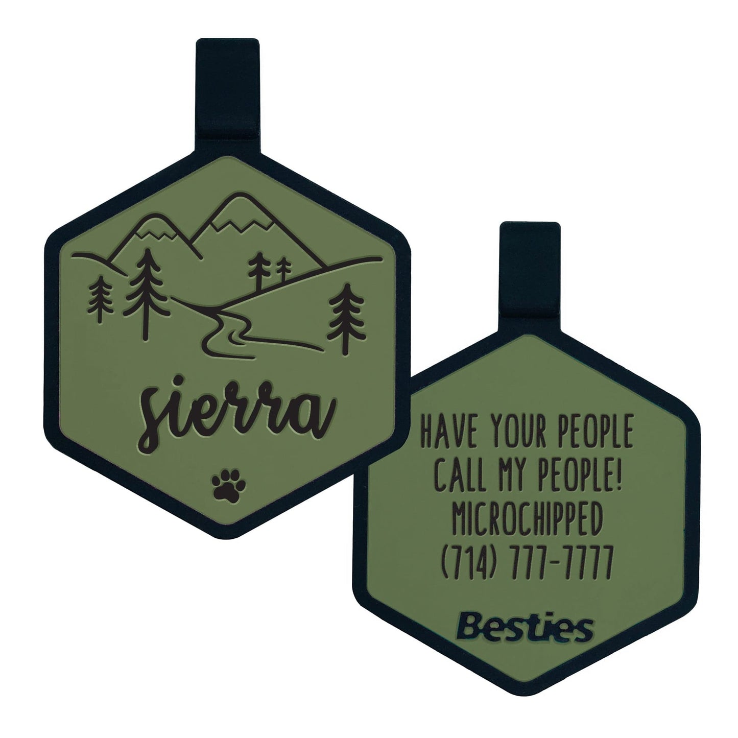 Mountain Adventure Silicone Dog ID Tag