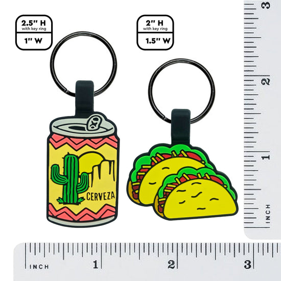 Load image into Gallery viewer, Tacos and Beer BFF Silicone ID Tag Set
