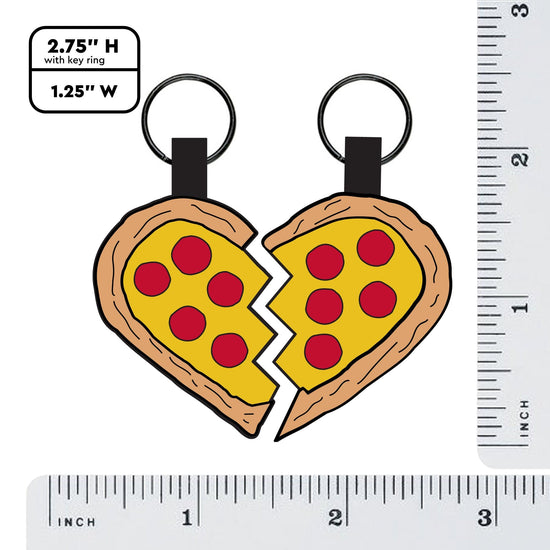Load image into Gallery viewer, QR Code Pizza Your Heart BFF Silicone ID Tag Set

