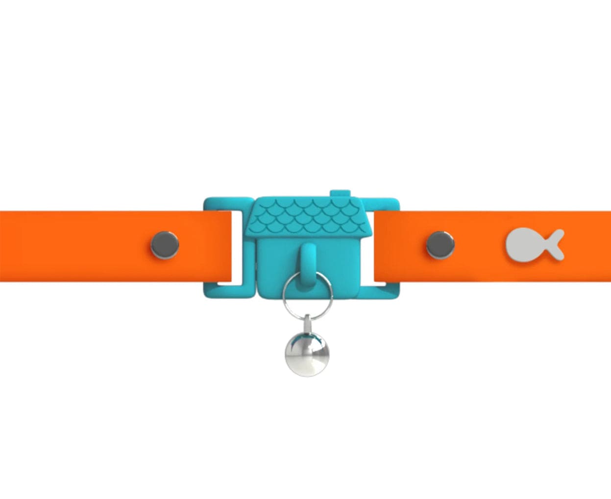 Load image into Gallery viewer, Kittyrama Tangerine Safety Breakaway Silicone Cat Collar

