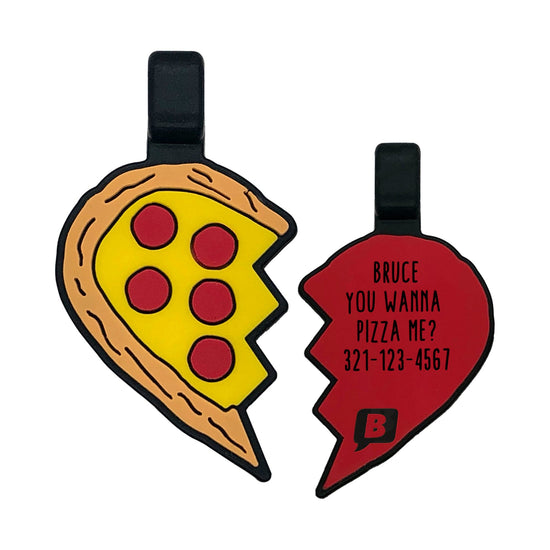 Load image into Gallery viewer, Pizza Your Heart Silicone ID Tag
