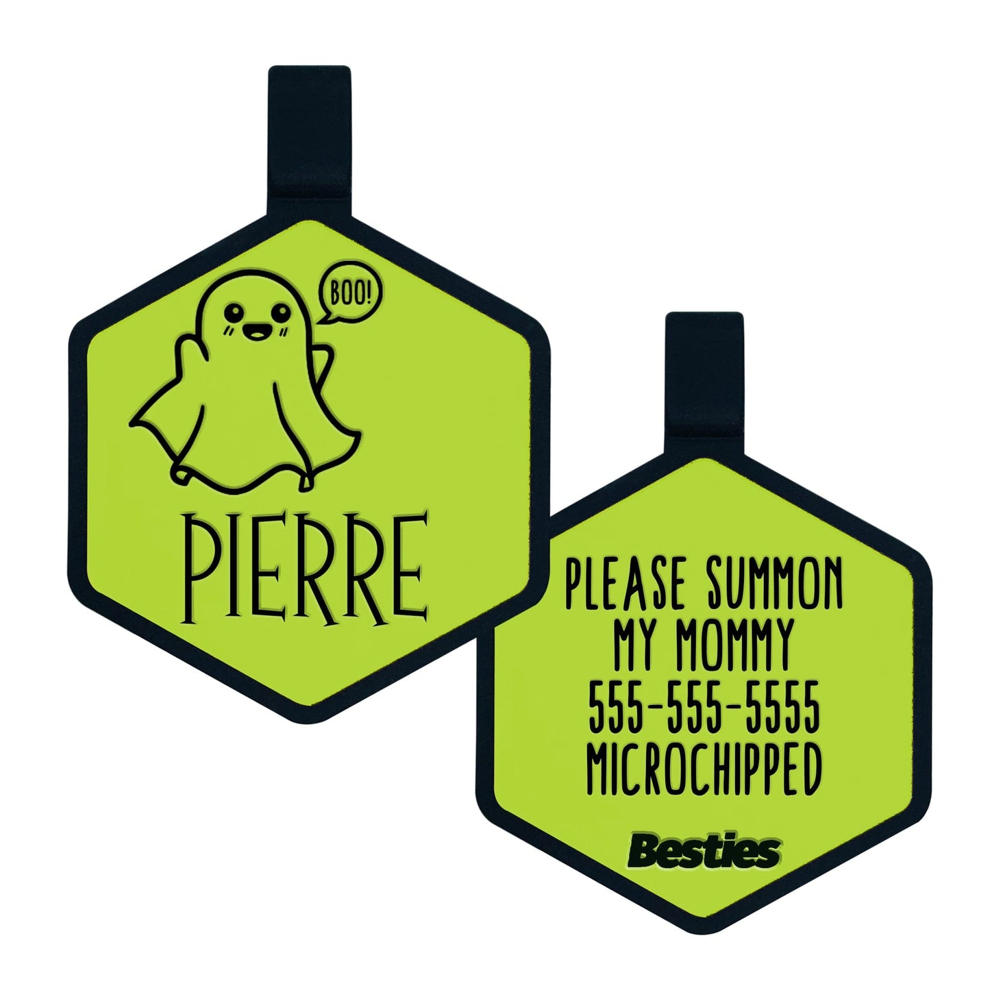The Friendly Ghost Pet ID Tag
