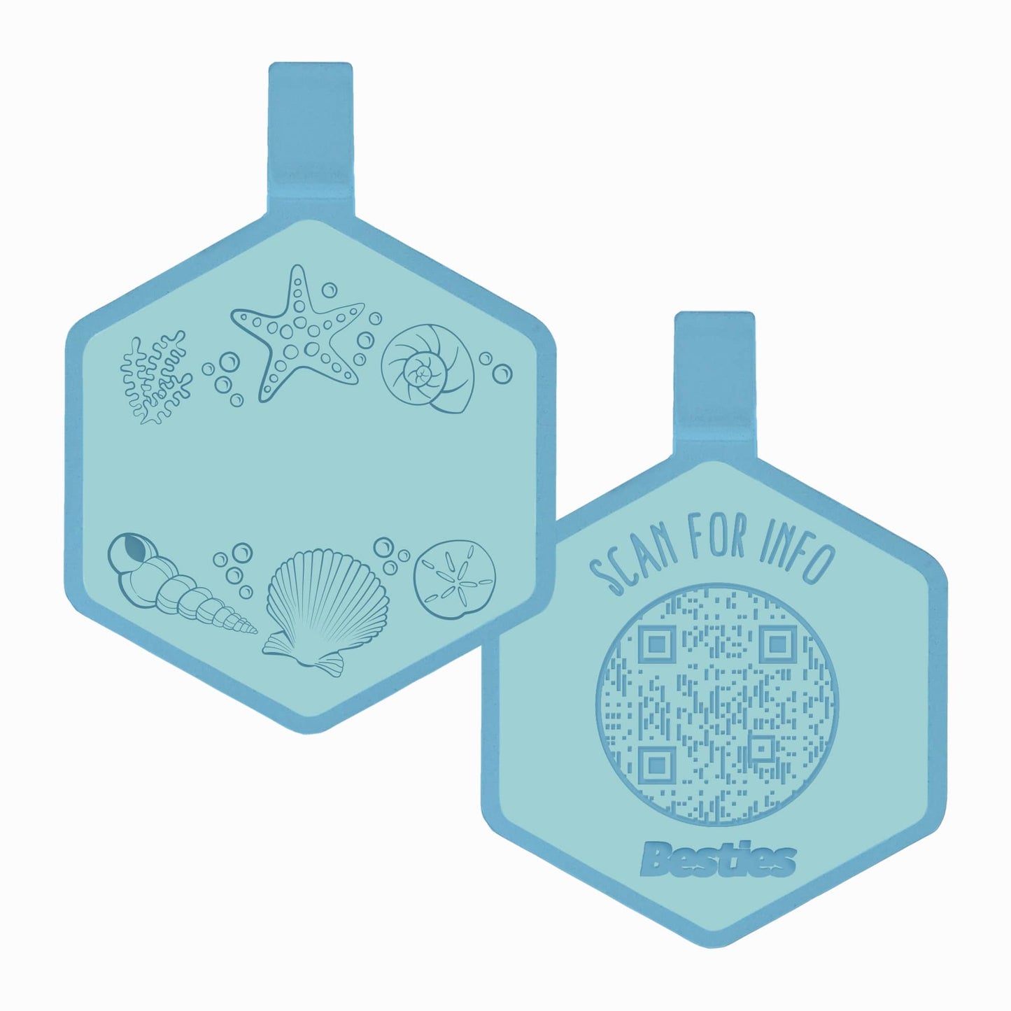 Load image into Gallery viewer, QR Code Under The Sea Silicone ID Tag

