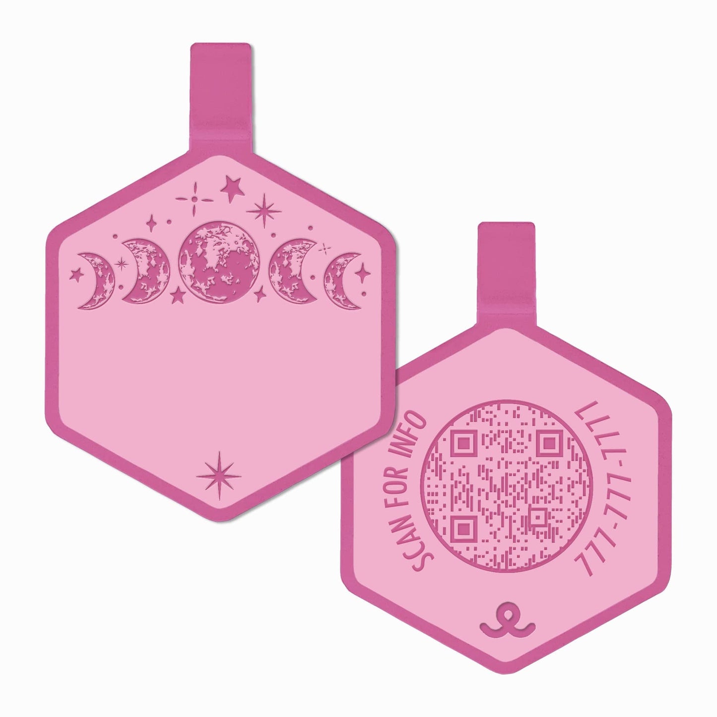 QR Code Moonstruck  Silicone ID Tag
