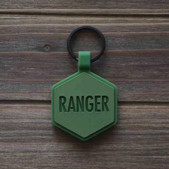 QR Code Forest Green Silicone ID Tag