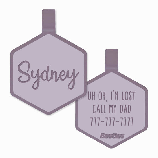 Load image into Gallery viewer, Heather Purple Silicone ID Tag
