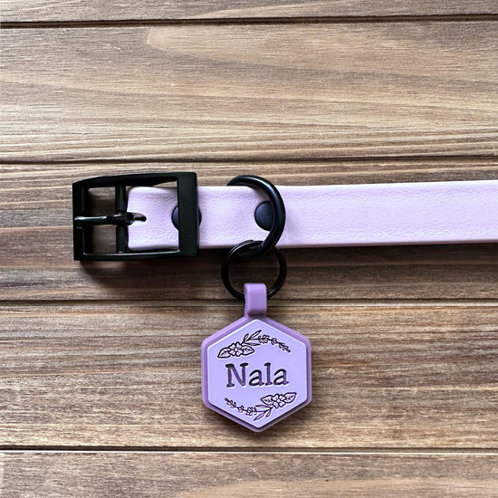 Lilac Waterproof Adjustable Dog Collar