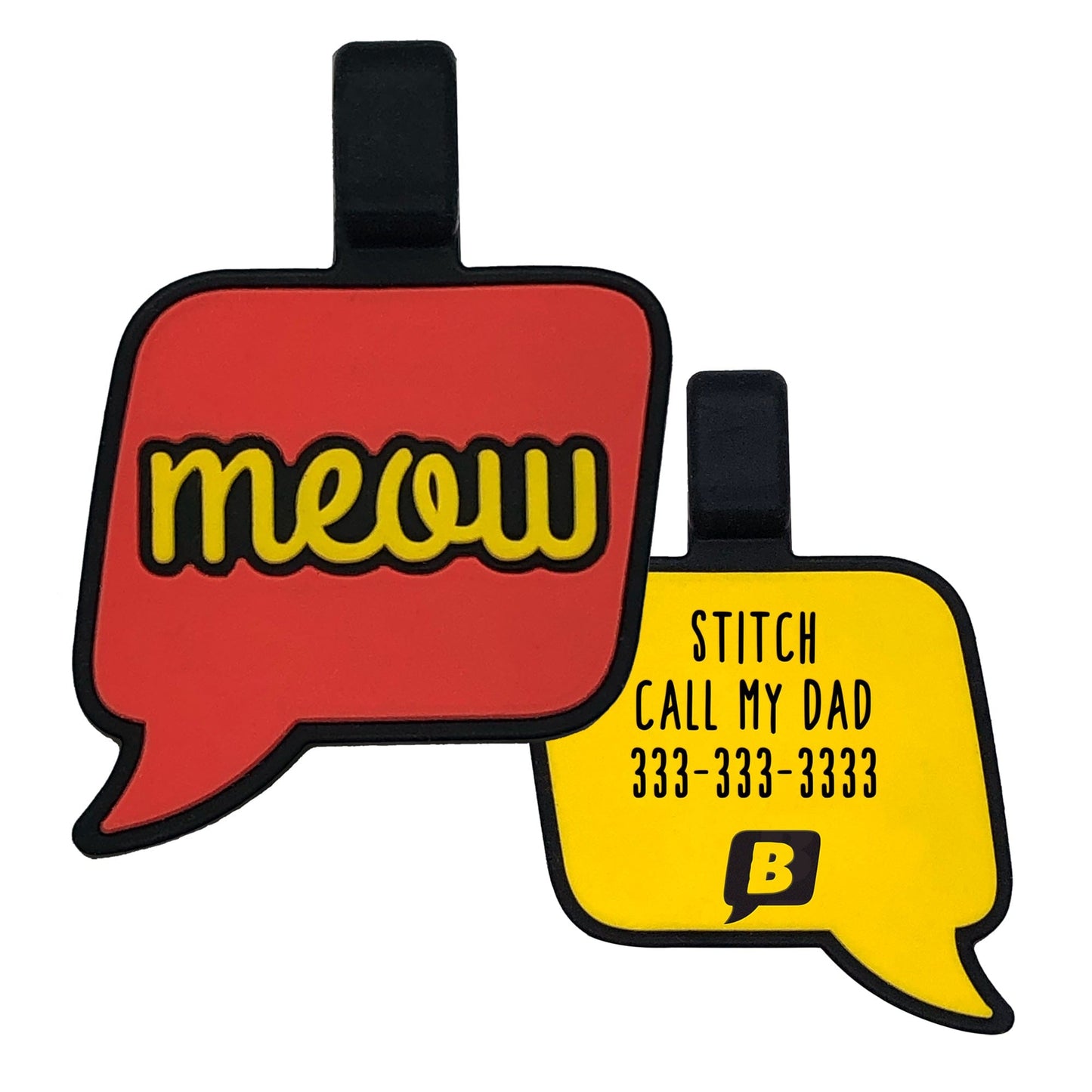 Meow Silicone Cat ID Tag