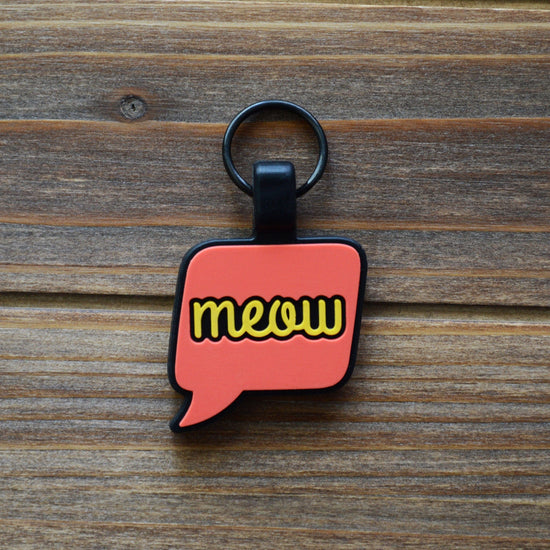 Meow Silicone Cat ID Tag