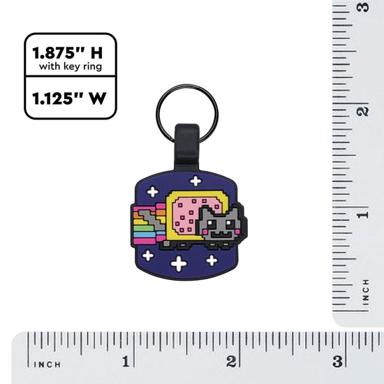 Load image into Gallery viewer, Nyan Cat Silicone Cat ID Tag
