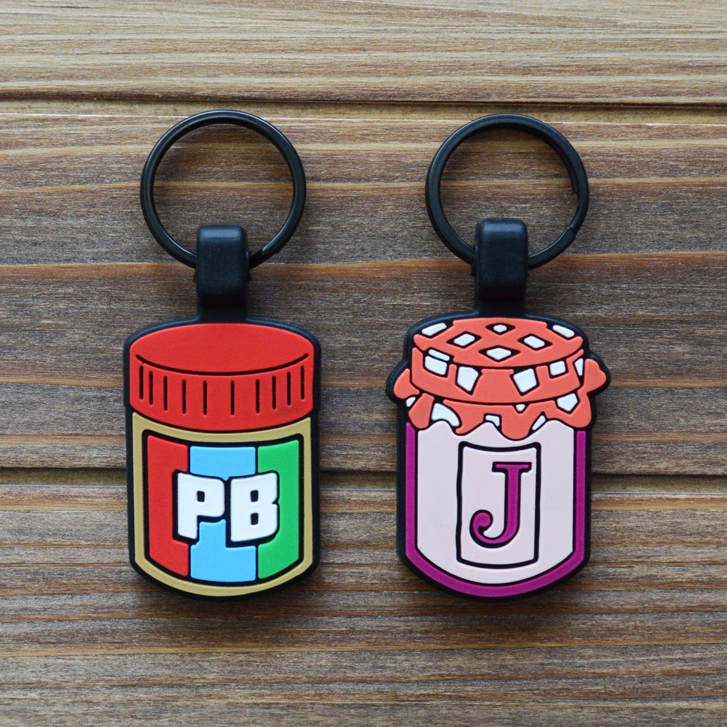 Load image into Gallery viewer, QR Code PB&amp;amp;J BFF Silicone ID Tag Set
