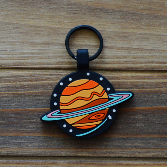Spaced Out Silicone ID Tag