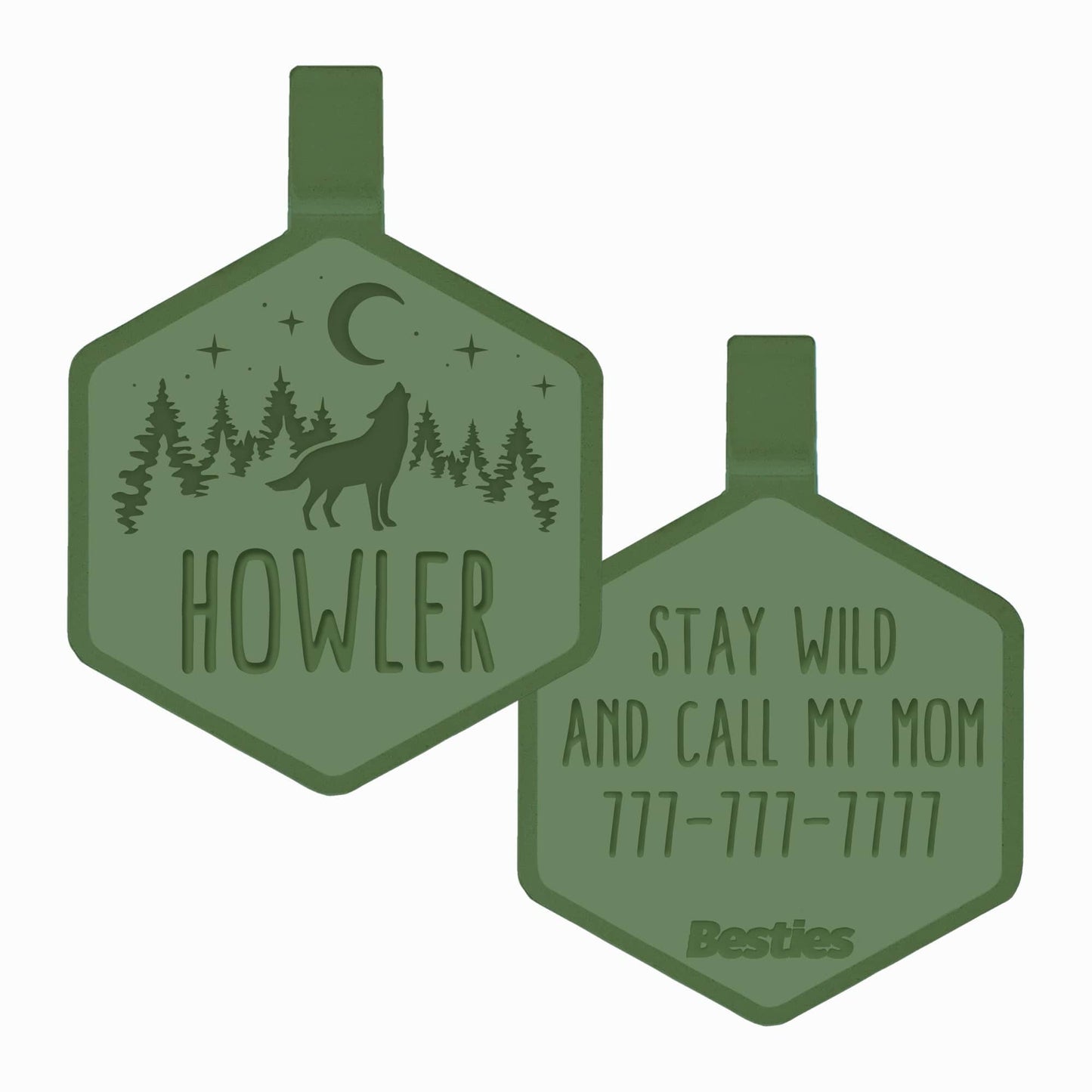 Stay Wild Silicone ID Tag