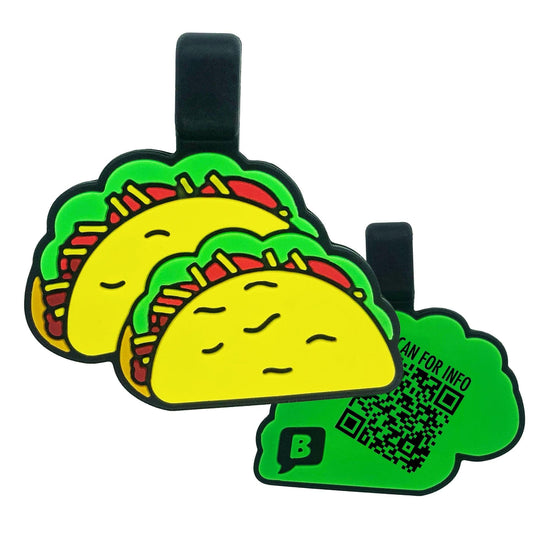 QR Code Taco Tuesday Silicone ID Tag