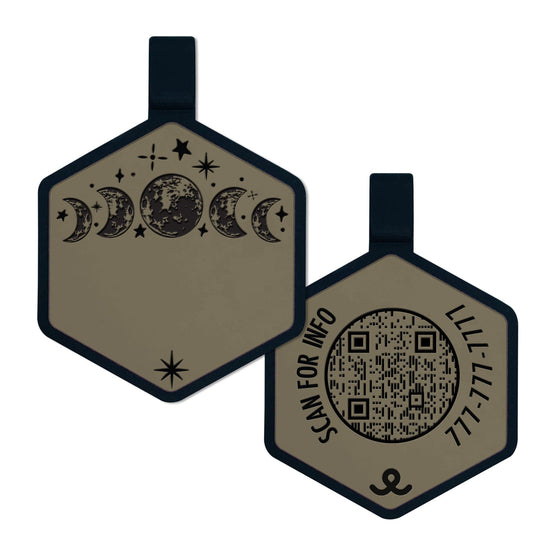 QR Code Moonstruck  Silicone ID Tag