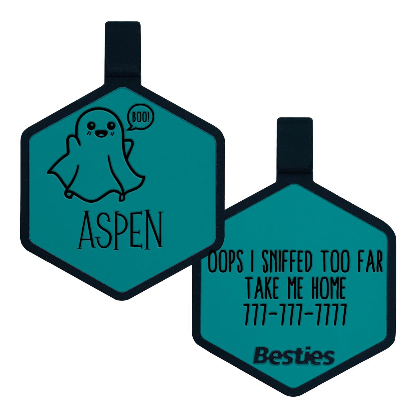 The Friendly Ghost Pet ID Tag